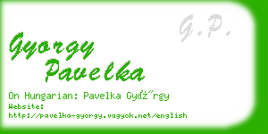 gyorgy pavelka business card